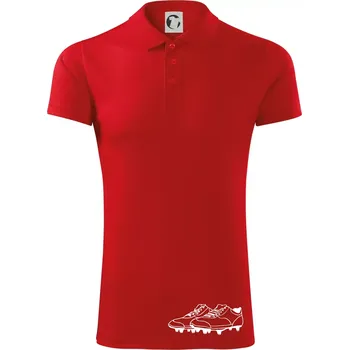 Pánská košile FOOTBALL nápis šikmo - Polokošile Victory sportovní (dresovina) - 3XL ( Červená )