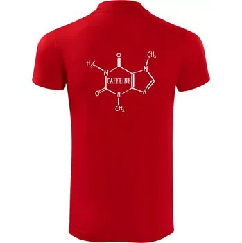 Pánská košile Caffeine molekuly - Polokošile Victory sportovní (dresovina) - L ( Červená )