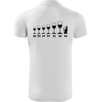 Pánská košile Evoluce víno celý týden - Polokošile Victory sportovní (dresovina) - XL ( Bílá )
