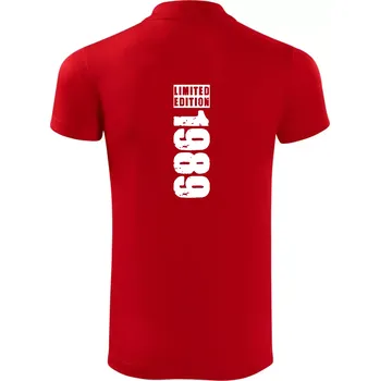 Pánská košile Limited edition 1989 pruh - Polokošile Victory sportovní (dresovina) - S ( Červená )