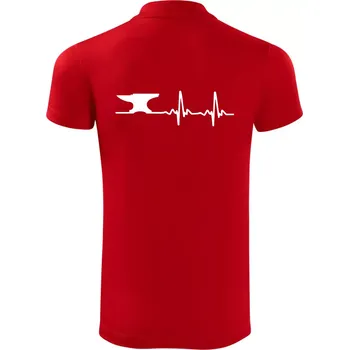 Pánská košile EKG kovář - Polokošile Victory sportovní (dresovina) - XL ( Červená )