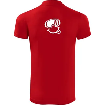 Pánská košile Veselý lyžař - Polokošile Victory sportovní (dresovina) - XL ( Červená )