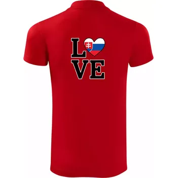 Pánská košile Love Slovenská vlajka - Polokošile Victory sportovní (dresovina) - S ( Červená )