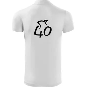 Pánská košile Cyklista slaví čtyřicítku (40) - Polokošile Victory sportovní (dresovina) - 2XL ( Bílá )
