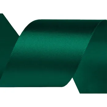 Stuha Atlasová stuha svazky po 5 m šíře 40 mm Varianta: 128 zelená tm., Balení: 5 m
