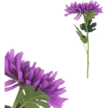 umělá květina Chryzantéma - umělá řezaná květina, fialová, 65 cm