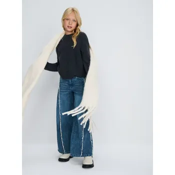 Dívčí svetr Sinsay - Žebrovaný pletený svetr - šedá - 928ET-86X - 928ET-86X-152