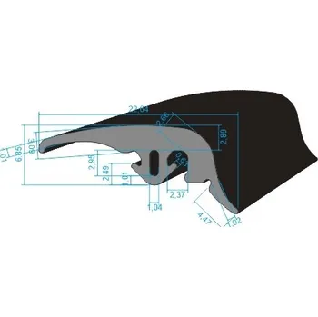 Těsnění do okna a dveří 4030096 Profil EPDM schwarz Gumový těsnící profil EPDM