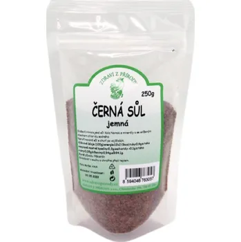 Kuchyňská sůl Himálájská sůl černá KALA NAMAK extra jemná 250 g