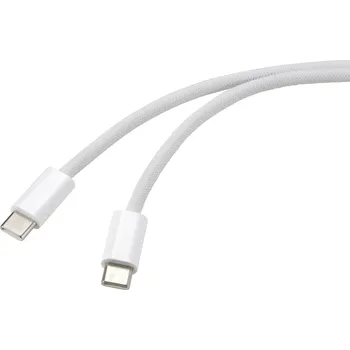 Prodlužovací kabel Renkforce USB kabel USB-C ® zástrčka, USB-C ® zástrčka 1.00 m bílá kroucené páry RF-6056882