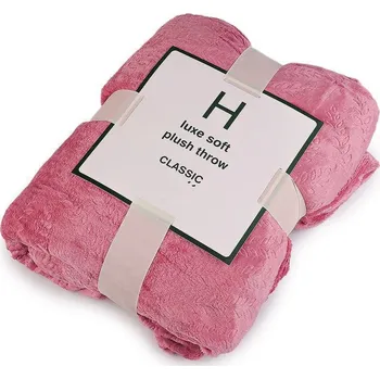 Dětská deka Stoklasa Deka mikroplyš lístky 150x200 cm Růžová