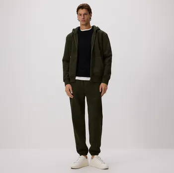 Pánské kalhoty Reserved - Teplákové kalhoty regular fit - tmavě zelená - 167EF-79X - 167EF-79X-XL