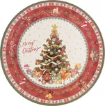 Vánoční talíř/podnos se stromkem Merry Christmas - Ø 33 * 1 cm