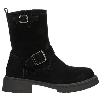 Pánské polobotky Černé Kotníkové Boty S Kožešinovou Podšívkou Wojas 5534161 40