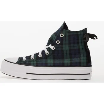 Dámská móda Tenisky Converse Chuck Taylor All Star Lift Platform Plaid Hi Navy/ Black/ White EUR 38