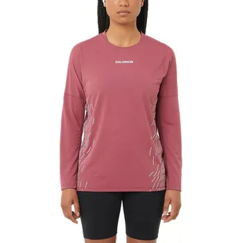 Dámské tričko Salomon Sense Aero LS Tee GFX W LC2697900 - nocturne/whisper white XL