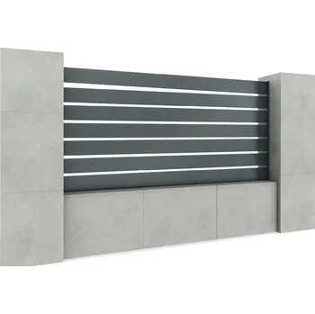 Plot Hliníkový plot s výplní – lamely 20×100 mm – rozměry (v×š): 1,2×2 m