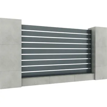 Plot Hliníkový plot s výplní – lamely 20×120 mm – rozměry (v×š): 1,7×2,5 m