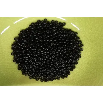 Dětské navlékací korálky Korálky PRECIOSA rokajl vel.10/0 - černá lesklá - 10g