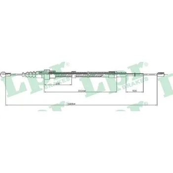 Lanko parkovací brzdy Tažné lanko, parkovací brzda LPR C0953B