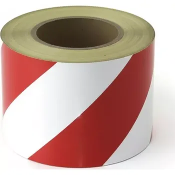 Výstražná páska Bílo-červená pravá reflexní výstražná páska - délka 45 m, šířka 10 cm