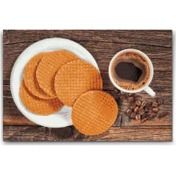 Diamantové malování Diamantové malování - Stroopwafel Velikost: 40x60cm, Rámování: Pouze srolované plátno, Diamanty: Kulaté