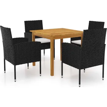 Zahradní sestava zahrada-XL 5dílný zahradní jídelní set černý 3067741