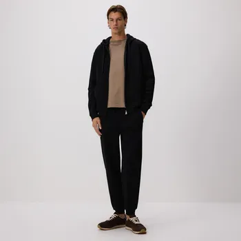 Pánské kalhoty Reserved - Tepláky jogger s bavlnou - černý - 174EF-99X - 174EF-99X-XL