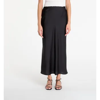 Dámská sukně Sukně GUESS Sibilla Long Satin Skirt Black L