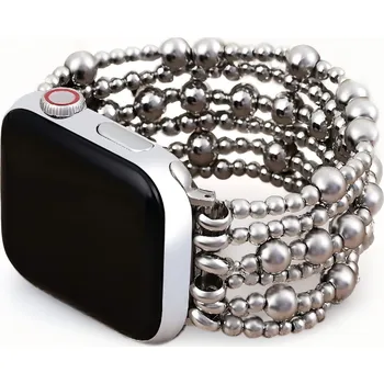 Flor de Cristal Řemínek na Apple Watch Korálky z chirurgické oceli (35-45 mm) Velikost: velká ( 16,5 cm - 17,8 cm)