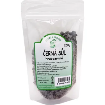 Kuchyňská sůl Himálájská sůl černá KALA NAMAK hrubozrnná 250 g