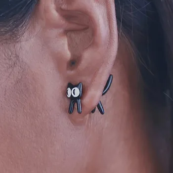 Karnevalový doplněk dovoz Náušnice kočka s velkýma očima