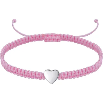 Náramek Olivie Provázkový náramek SRDCE 9678 Ag 925; ≤1,4 g.