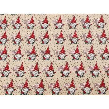 Vánoční dekorační METRÁŽ skřítek - režná přírodní