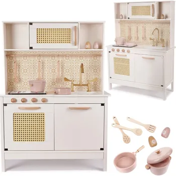 Hračka Retro dřevěná kuchyňská deska z MDF s doplňky BOHO + doprava zdarma