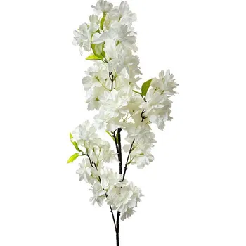 umělá květina Dekorace umělá větvička s bílými květy - 20*8*104 cm