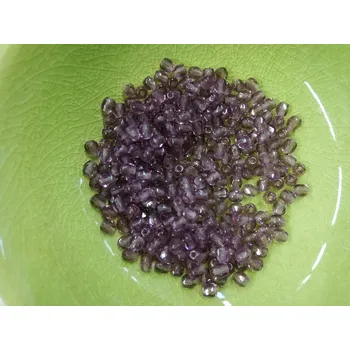 Dětské navlékací korálky Korálky PRECIOSA rokajl vel.8/0 - čirá tmavě fialová - 10g