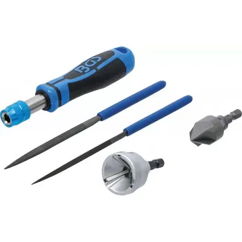 Sada nářadí BGS 6773 Vnější/vnitřní odjehlovač 3 ÷ 19 mm a sada pilníků