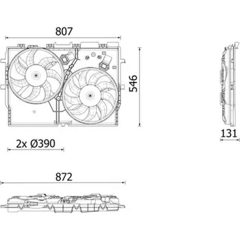 Chladič motoru Větrák, chlazení motoru MAHLE CFF 627 000P