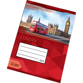 Sešit Papírny Brno Školní sešit bezdřevý A6 644 40 listů linkovaný mix barev