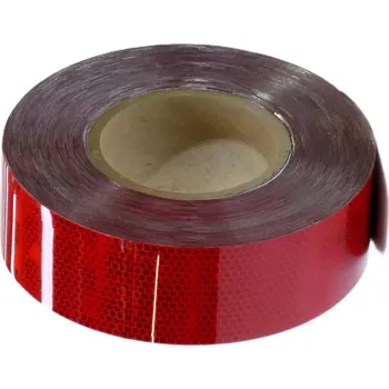 Výstražná páska Červená plná reflexní páska - délka 100 cm, šířka 5 cm