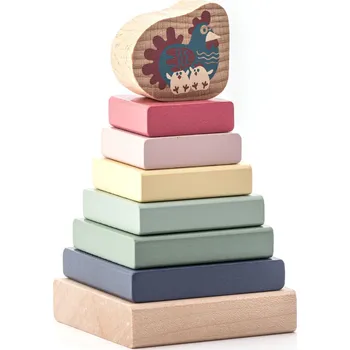 Rappa CUBIKA Pastel 15894 Barevná pyramida se slepičkou