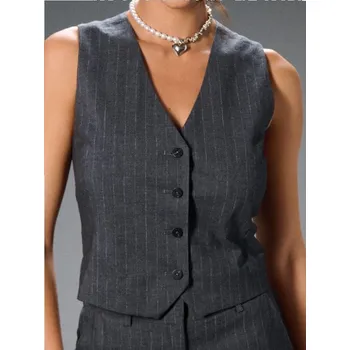 Dámská móda Sinsay - Vesta s příměsí viskózy - šedá - 754FI-90P - 754FI-90P-XXL