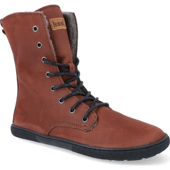 Dámská zimní obuv Barefoot zimní boty Koel - Faro Lambswool čokoládové Velikost: 37