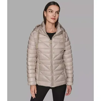 KARL LAGERFELD PARIS dámská péřová bunda PUFFER hnědá M