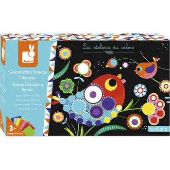 Janod Kreativní sada s kulatými nálepkami Jaro
