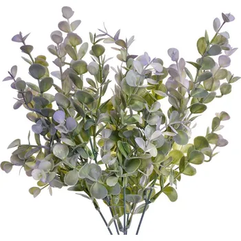 umělá květina Dekorace zelená umělá rostlina s nafialovělými listy - 12*12*35 cm