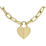 Fossil Výrazný pozlacený náhrdelník Srdce Harlow JF04656710 + 2 měsíce na vrácení zboží
