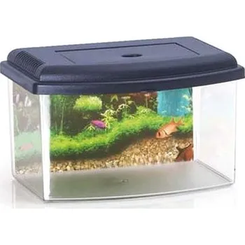 Akvárium Cobbys Pet Akvárium plastové 1 s krytem a pozadím 3 l 22 × 16 × 14 cm mix barev