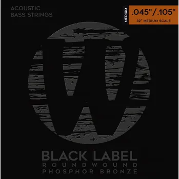 Struna pro kytaru a smyčcový nástroj Warwick Black Label Acoustic Phosphor Bronze 4 Medium .045-.105 Medium + prodloužená záruka 3 roky